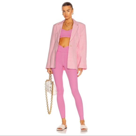 NEW YEAR OF OURS PINK RIBBED BRALETTE SPORTS BRA - Picture 7 of 7